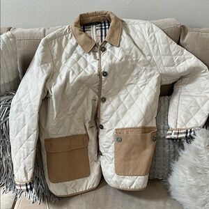 Women’s Burberry  Quilted Jacket with Tan Accents